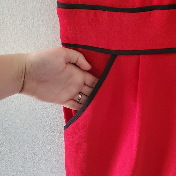 Sandra Darren Red and Black Sheath Dress - Picture 4 of 4